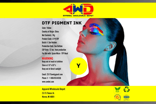 AWD DTF (Direct to Film) Pigment Ink (1000 ML) 1 LITER. - APPAREL WHOLESALE DEPOT DTF Ink APPAREL WHOLESALE DEPOT