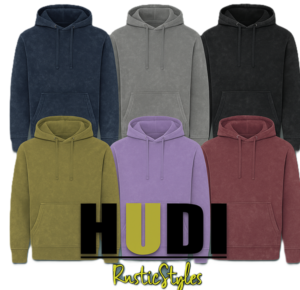 H 6002 HUDI RusticStyles – Premium Vintage Wash Pullover Hoodie