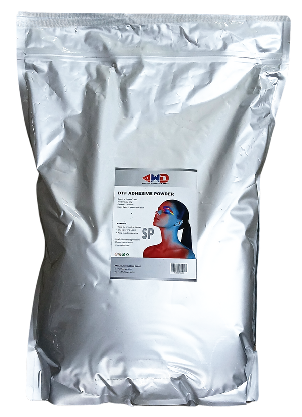 AWD DTF (Direct to Film) Hot Melt Adhesive Powder 1000 grams & 5000 Grams . (1KG.) & (5kgs) WHITE & BLACK
