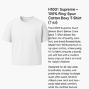 H1001 HUDI Supreme – 100% Ring-Spun Cotton Boxy T-Shirt (7 oz)