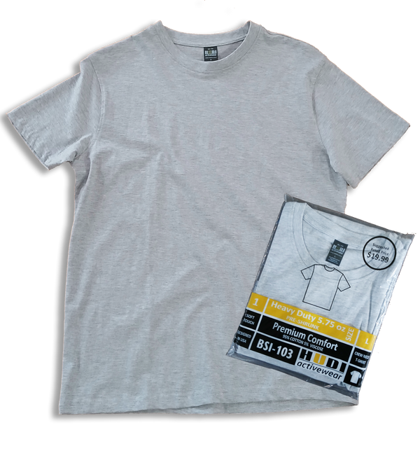 H1003 Premium 100% Ring-Spun Heavy Weight Cotton  200GSM Unisex T-Shirt.