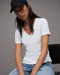 H3002 Womens V-Neck 95% Cotton 5% Elastane Cotton Fitted T-Shirt - APPAREL WHOLESALE DEPOT T-Shirt HUDI