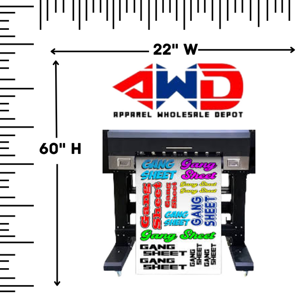 DTF Custom Gang Sheet (See Description for Instructions) - APPAREL WHOLESALE DEPOT dtf transfers wholesale , dtf transfers ready to press , direct to film AWD