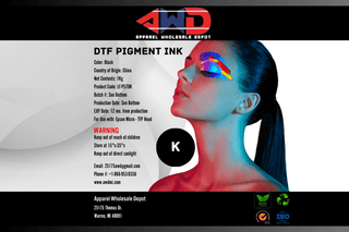 AWD DTF (Direct to Film) Pigment Ink - APPAREL WHOLESALE DEPOT DTF Ink APPAREL WHOLESALE DEPOT