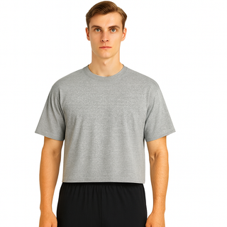 Buy heather-grey H1001 HUDI Supreme – 100% Ring-Spun Cotton Boxy T-Shirt (7 oz)