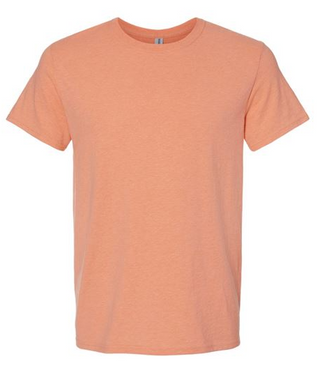 Buy heather-gold BSI 1004 Blended Premium 60% Ring-Spun Cotton 40% polyester Short Sleeve supper soft Unisex  Crew Neck T-Shirt
