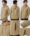 H9004 : Unisex Solid Front Jersey Hoodie with Hidden Zippered Pockets