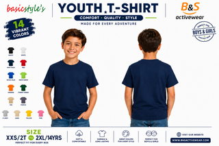 Buy navy-blue H4001 Youth 100% Ringspun Cotton T-Shirt