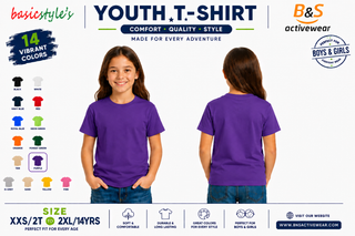 Buy purple H4001 Youth 100% Ringspun Cotton T-Shirt
