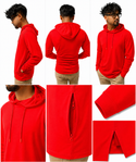 H9004 : Unisex Solid Front Jersey Hoodie with Hidden Zippered Pockets