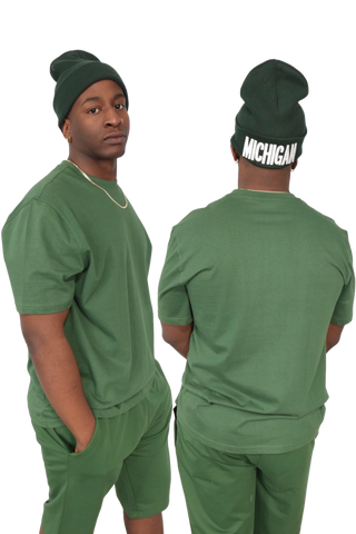 Buy forest-green H1008 Premium 100% Ring-Spun Cotton Unisex T-Shirt