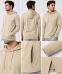 H9004 : Unisex Solid Front Jersey Hoodie with Hidden Zippered Pockets
