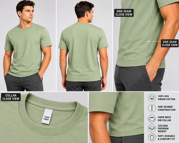 HUDI SUPREME™ H1000  100% Virgin U.S. Combed Cotton | 7 oz Heavyweight Premium T-Shirt