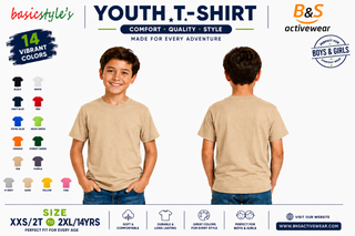 Buy tan H4001 Youth 100% Ringspun Cotton T-Shirt