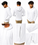 H9004 : Unisex Solid Front Jersey Hoodie with Hidden Zippered Pockets