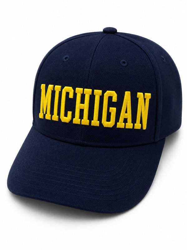 Detroit &amp; Michigan Logo Hats