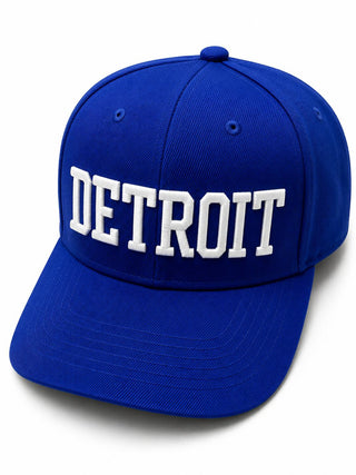 Buy royal-blue Detroit &amp;amp; Michigan Logo Hats
