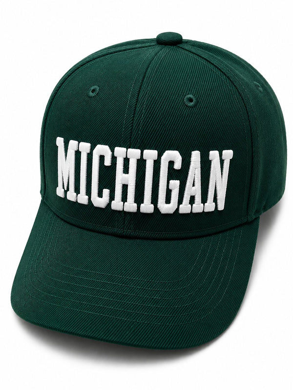 Detroit &amp; Michigan Logo Hats