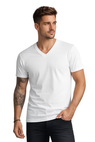V-Neck   BSI 1008 — 100% Premium Ring-Spun  short sleeve T-Shirt