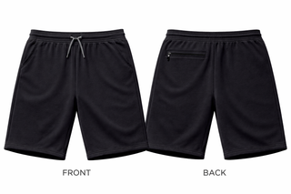 Buy black H9008 Terry Fleece Short 200 GSM
