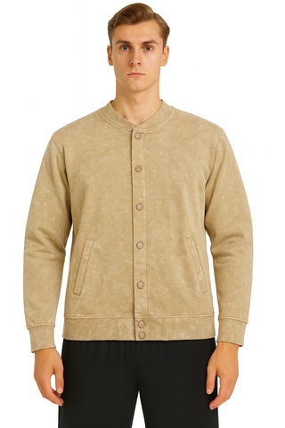 Buy rustic-tan H6005 HUDI RusticStyles – Premium Vintage Wash Varsity Jacket