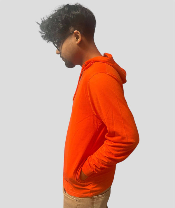 BSI-H9004 : Solid Front Jersey Hoodie with Hidden Zippered Pockets