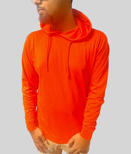 H9004 : Solid Front Jersey Hoodie with Hidden Zippered Pockets - APPAREL WHOLESALE DEPOT Hoodie HUDI