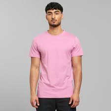 Buy pink H1009 Blended T-Shirt 60% Cotton 40% Polyester Unisex