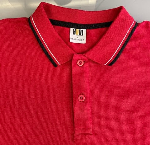 H7005 Men's Pique Polo Shirt with Stripe Collar
