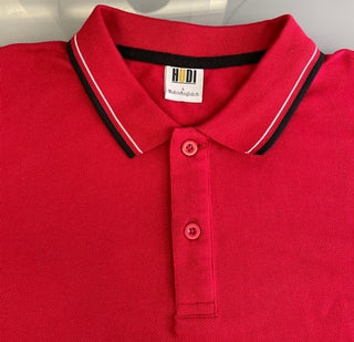 H7005 Men's Pique Polo Shirt with Stripe Collar
