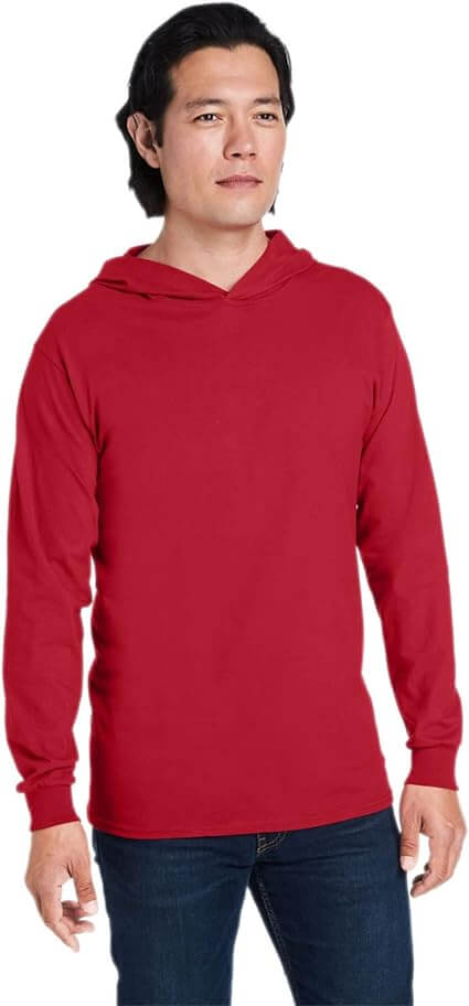 H9004 : Solid Front Jersey Hoodie with Hidden Zippered Pockets - APPAREL WHOLESALE DEPOT Hoodie HUDI