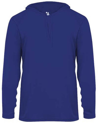 Buy royal-blue BSI-H9004 : Solid Front Jersey Hoodie with Hidden Zippered Pockets