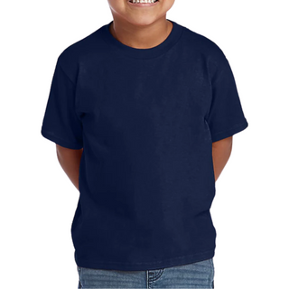 Buy navy-blue H4002 Blended T-Shirt 60 Cotton 40 Polyester Unisex