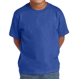 Buy royal-blue H4002 Blended T-Shirt 60 Cotton 40 Polyester Unisex